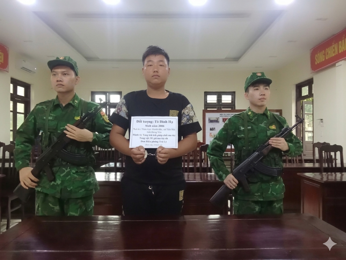 Đồn Biên phòng Trà Lý bắt quả tang vụ tàng trữ trái phép chất ma túy