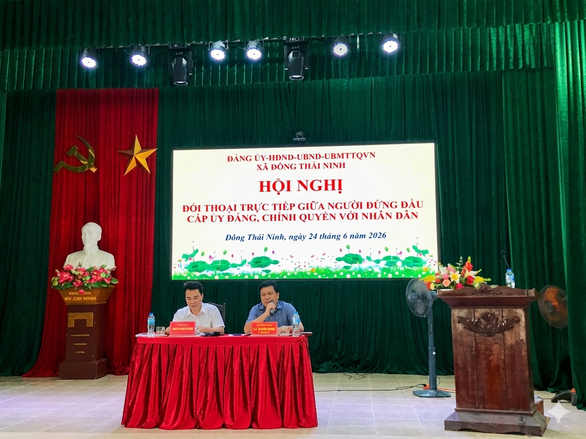 Xã Đông Thái Ninh đối thoại trực tiếp giữa người đứng đầu cấp ủy, chính quyền với Nhân dân