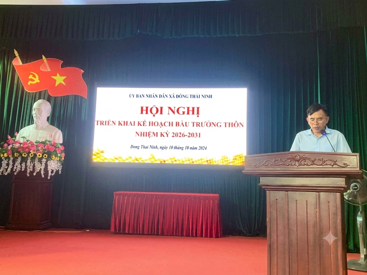 Xã Đông Thái Ninh triển khai Kế hoạch bầu cử Trưởng thôn nhiệm kỳ 2026–2031.