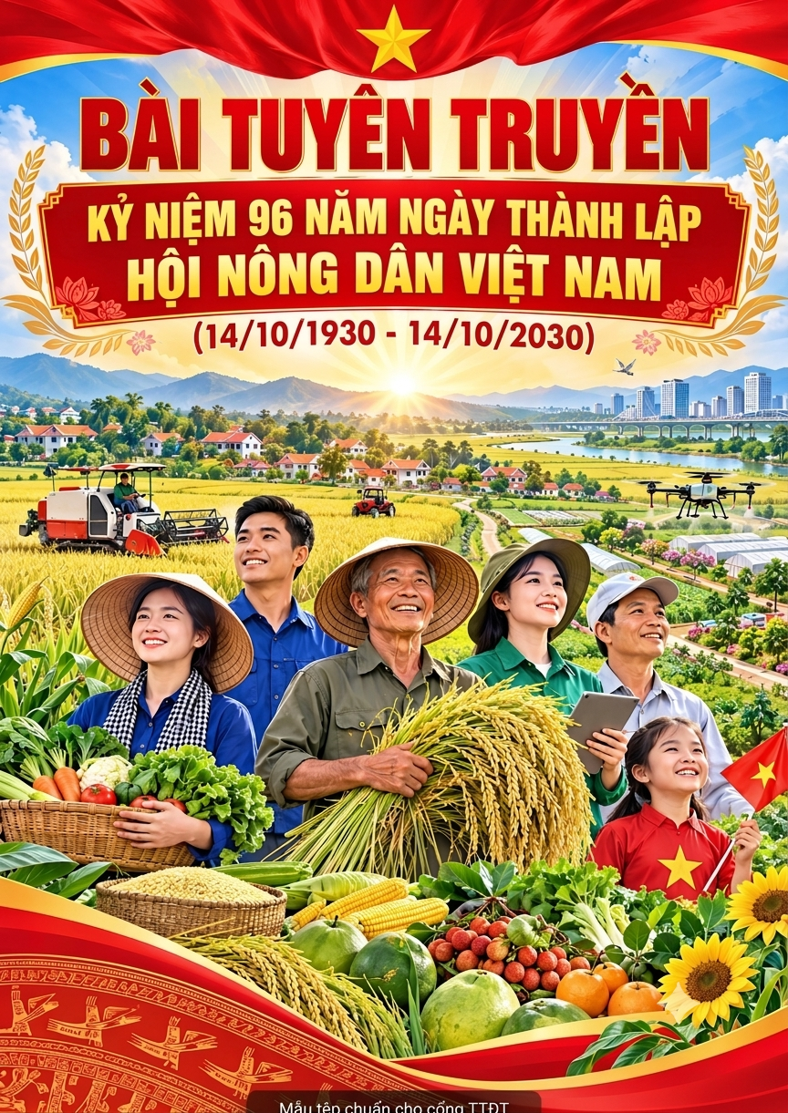 BÀI TUYÊN TRUYỀN KỶ NIỆM 96 NĂM NGÀY THÀNH LẬP HỘI NÔNG DÂN VIỆT NAM (14/10/1930 - 14/10/2026) ​